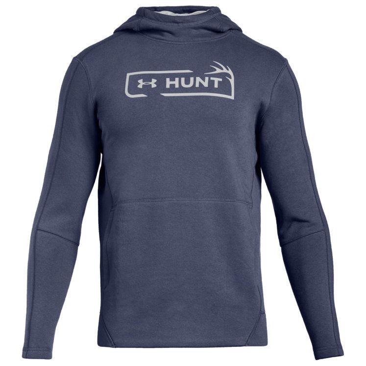 Under Armour Hunting Logo - Under Armour Men's Microthread Hunt Logo Utility Blue Hooded Hunting ...