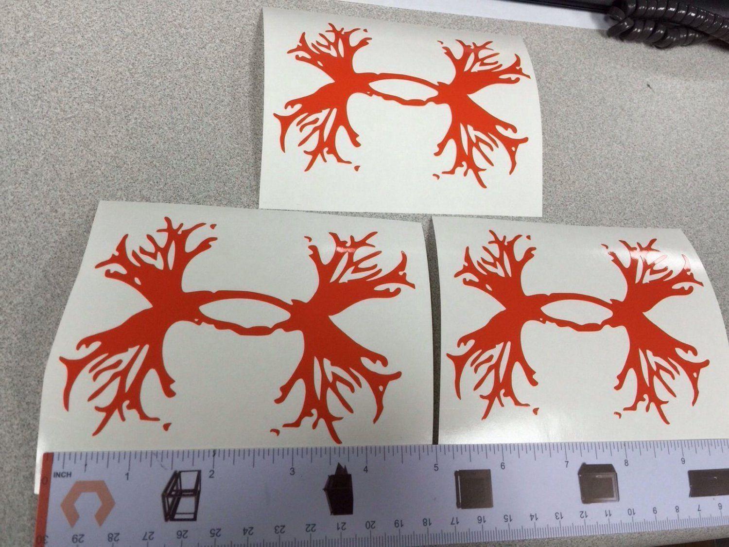Under Armour Hunting Logo - Lot Of 3 Under Armour Armor Antlers Vinyl Decal Sticker 5 H Orange