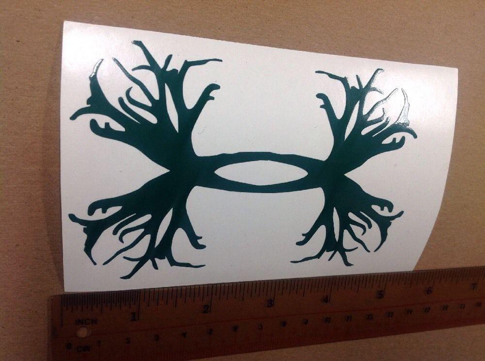 Under Armour Hunting Logo - Under Armour Armor Antlers Vinyl Decal Sticker 5 H Dk Green Hunting
