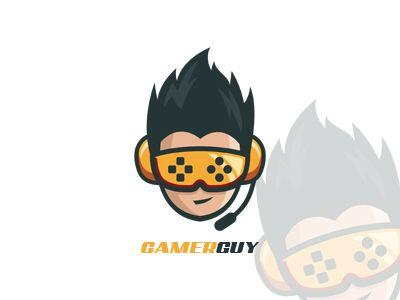 Cartoon Gaming Logo - Gamer Guy Gaming Logo | Awesome Gamer Logo by Lobotz Logos ...