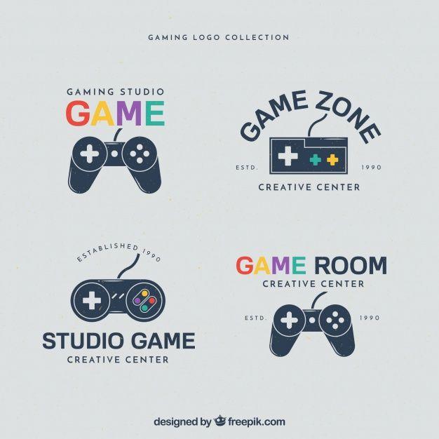 Creative Gaming Logo - Gaming logo collection with flat design Vector
