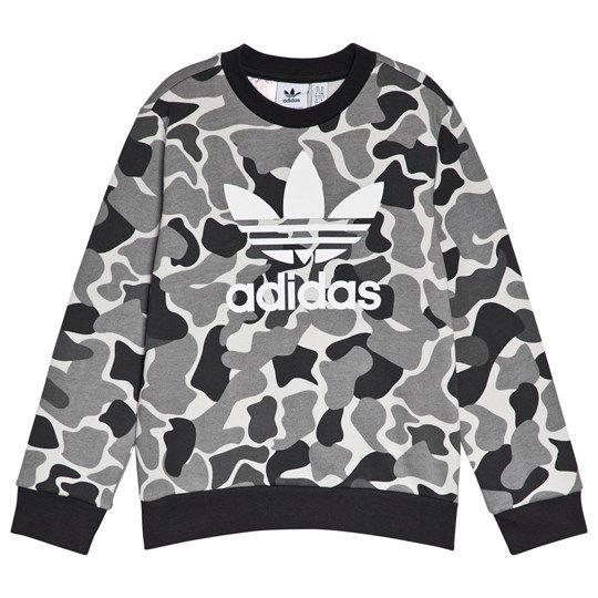 Gray Camo Adidas Logo - adidas Originals - Grey Camo Print Big Trefoil Logo Sweater ...