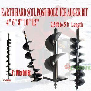 Warning Earth Diggers Company Logo - Earth Post Hole Ice Drill Digger Auger Bits Bit 4, 6, 8, 10, 12 ...