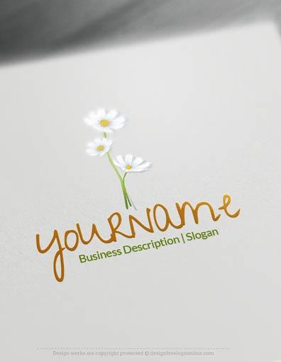 Daisy Logo - Create a Logo Free Plant Logo Templates