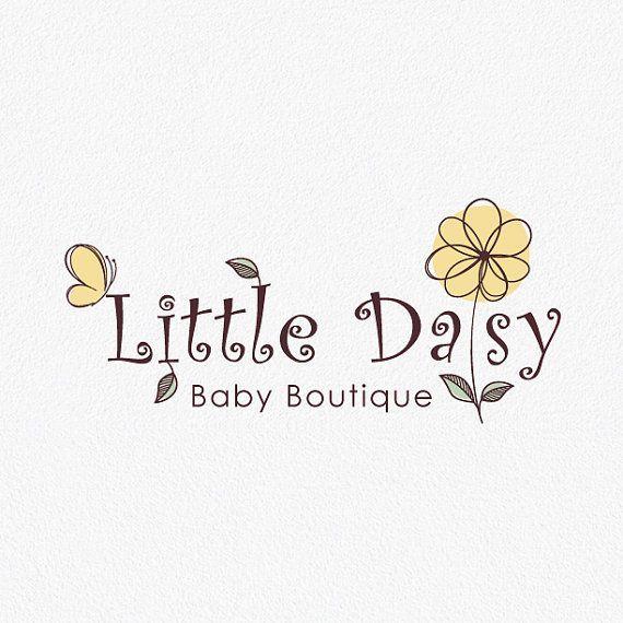 Daisy Logo - Floral Logo Design. Daisy Logo. Baby Logo. Butterfly Logo