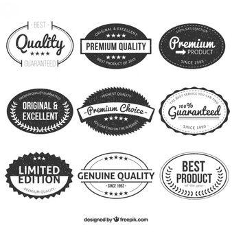 Black and White Oval Logo - Premium Quality Stamp Vectors, Photo and PSD files