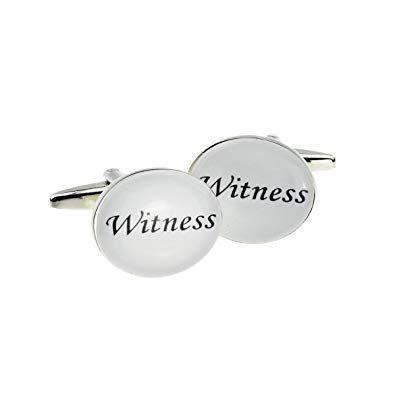 Black and White Oval Logo - GTR Witness White Oval Wedding Text Cufflinks (X2BOCO001-W): Amazon ...