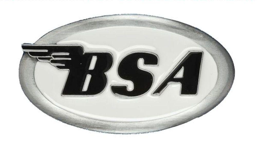 Black and White Oval Logo - B.S.A. Motorcycles (Licensed} | Belt Buckle Design Studio UK ...