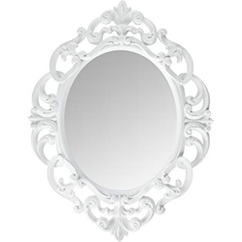 Black and White Oval Logo - KOLE White Oval Vintage Wall Mirror: Amazon.co.uk: Kitchen & Home