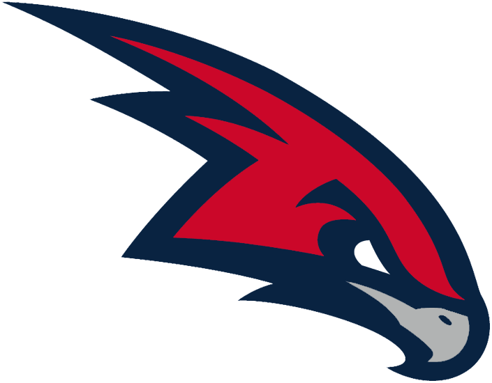 Cool Hawks Logo - Atlanta Hawks Alternate Logo (2008) - Red and blue hawk head angled ...