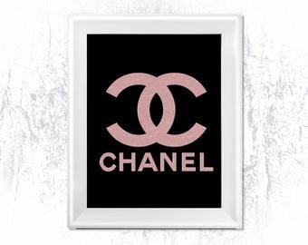 Large Chanel Logo - Chanel Black Print Printable Chanel Logo Chanel Print | Etsy