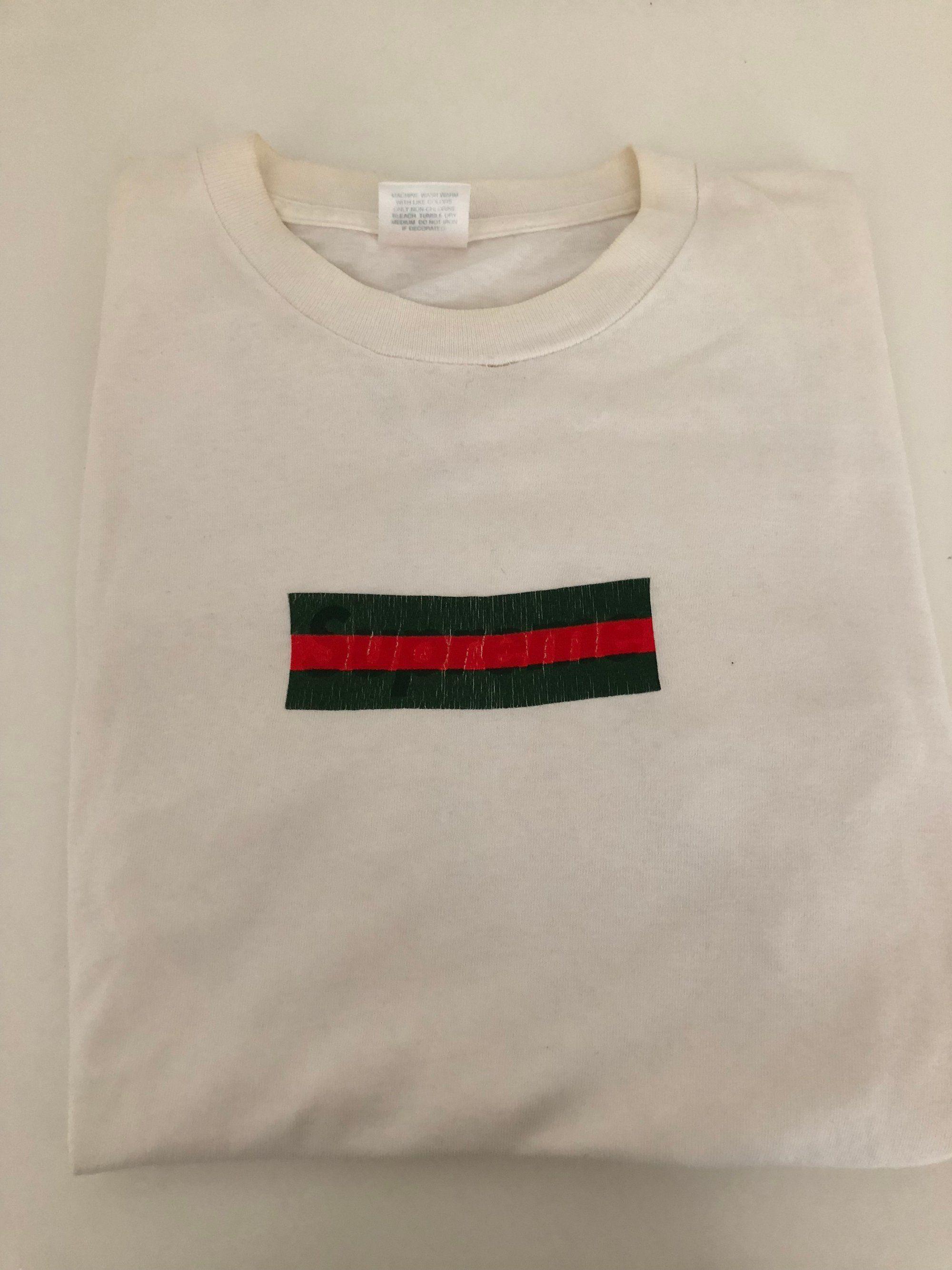 Gucci Box Logo - White Gucci Box Logo T 7 10. @premedaddy