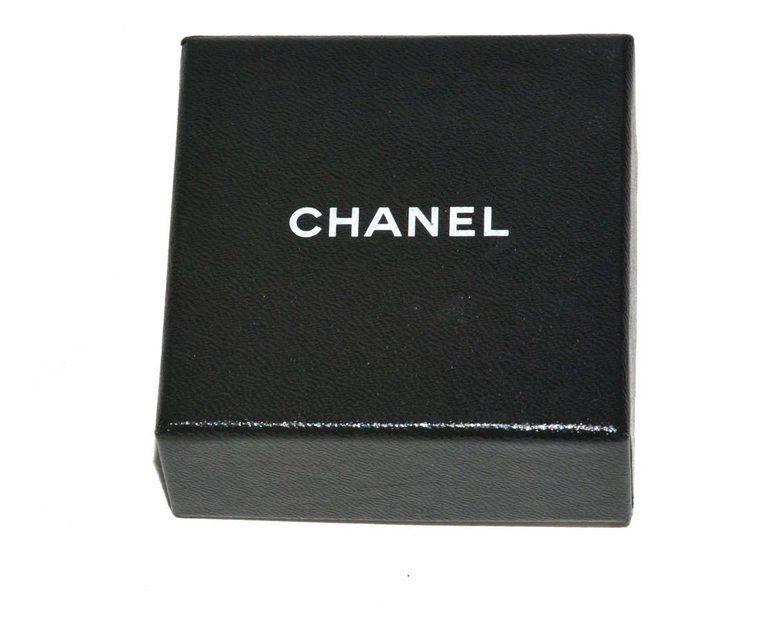 Large Chanel Logo - Large Silver Chanel Logo Ear Clips