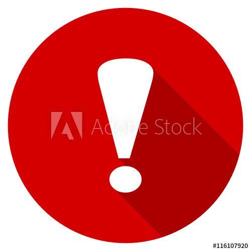 Red Round Logo - Flat design red round warning vector icon - Buy this stock vector ...