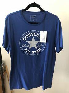 Blue T Over M Logo - Brand New Converse Chuck Taylor Short Sleeve T Shirt Size M Blue