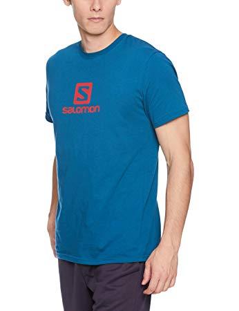 Blue T Over M Logo - Salomon Cotton Logo SS Tee M - Men's T-Shirt, Mens, Coton Logo SS ...