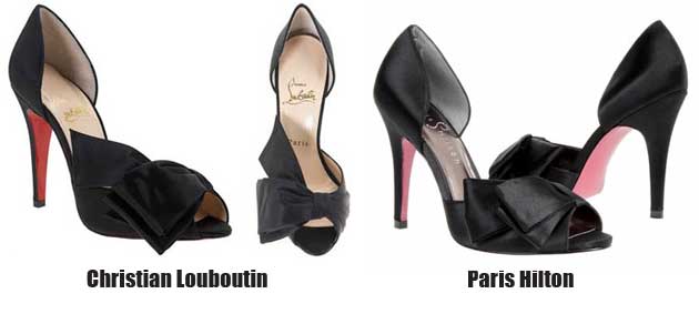 Christian Louboutin Paris Logo - Shoe Deja Vu: Paris Hilton does Christian Louboutin's Bow T Dorcet ...