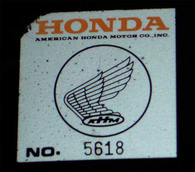 Old Honda Motorcycle Logo - window sticker