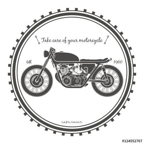 Old Honda Motorcycle Logo - Old vintage motorcycle logo. cafe racer theme
