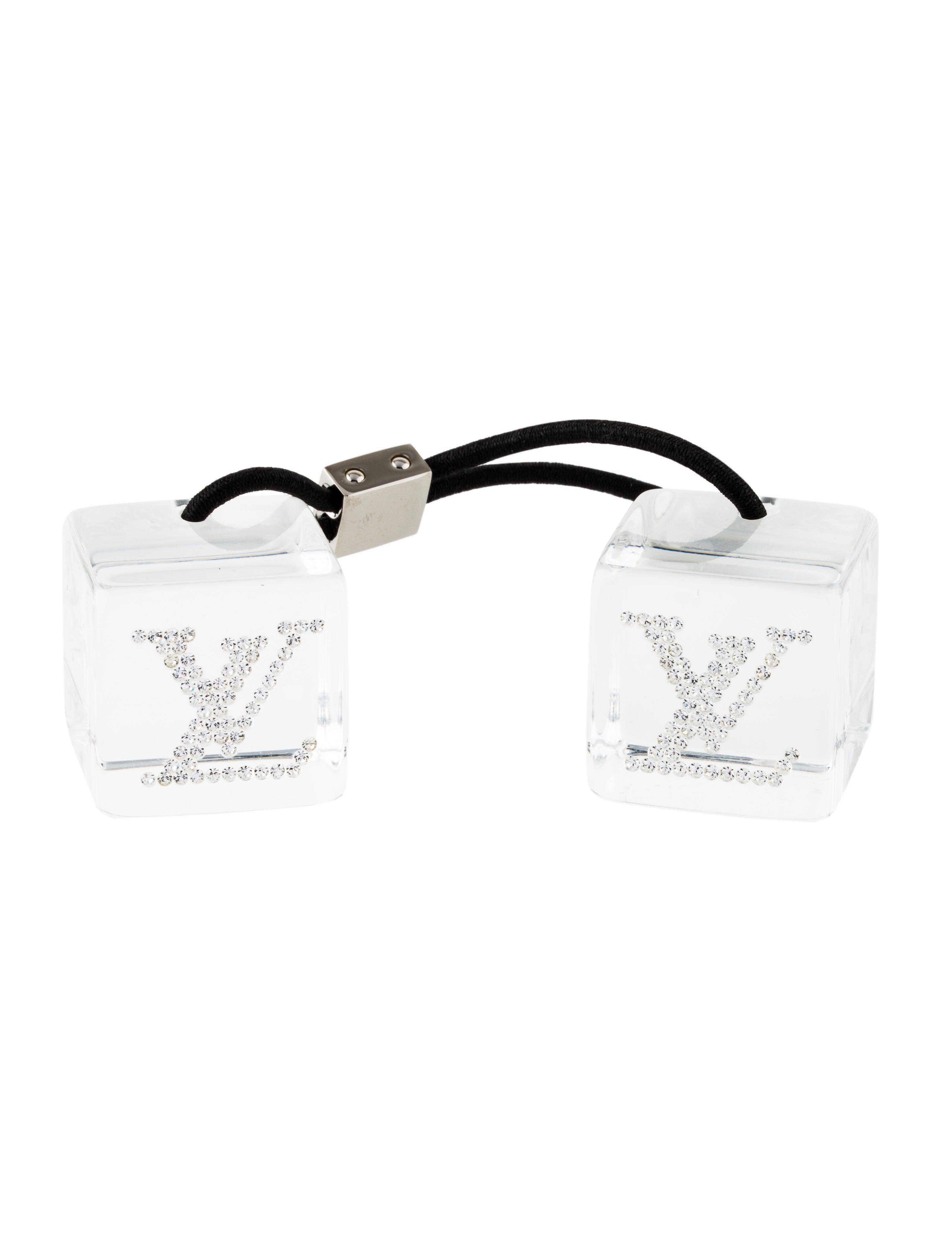 Clear Hair Logo - Lyst - Louis Vuitton Logo Hair Cubes Clear in White