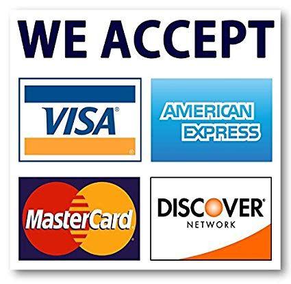 Visa Credit Card Logo - Amazon.com : We Accept Credit Cards AmEx Visa MasterCard Discover ...
