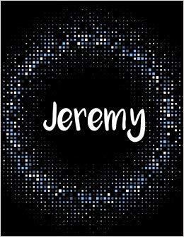 Jeremy Name Logo - Jeremy: 110 Pages 8.5x11 Inches Circle Pixel Light blue Design ...