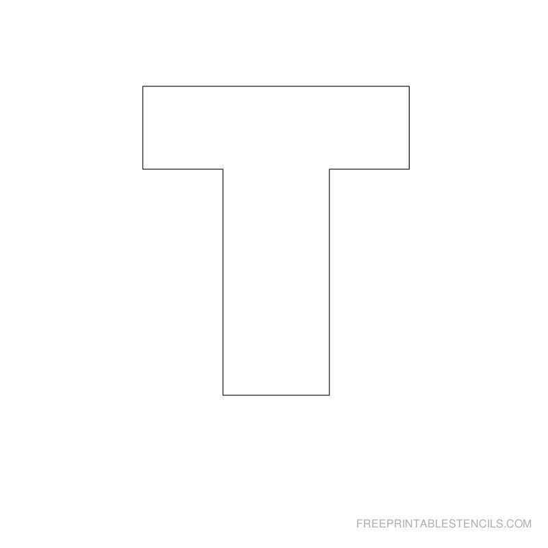 Large Letter T Logo - Printable Big Letter Stencil T | Places to Visit | Pinterest ...