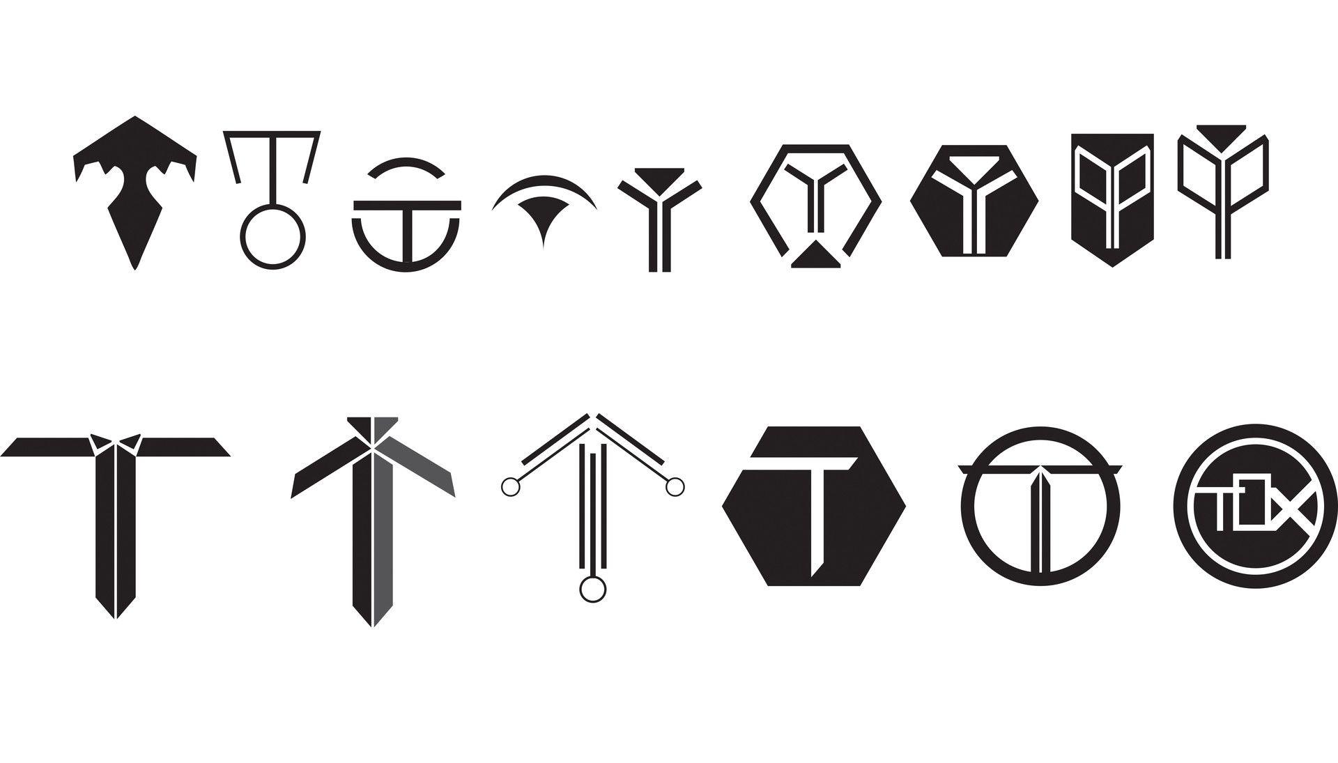 Large Letter T Logo - Lyuboslav Mitov - Different logo variants of the letter 