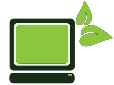 Green Computer Logo - eGreen123
