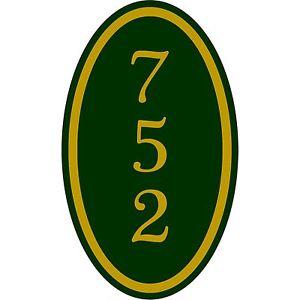 Vertical Oval Logo - Custom Home Address Sign Aluminum Vertical Oval Plaque 7