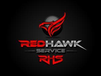 Red Hawk Logo - R.H.S. (Red Hawk Service) logo design - 48HoursLogo.com