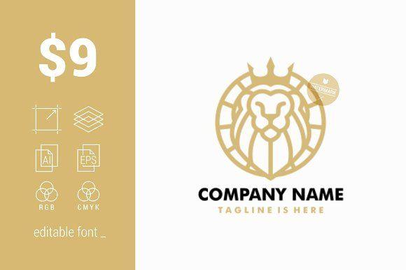 King Crown Logo - Lion King Crown Logo ~ Logo Templates ~ Creative Market