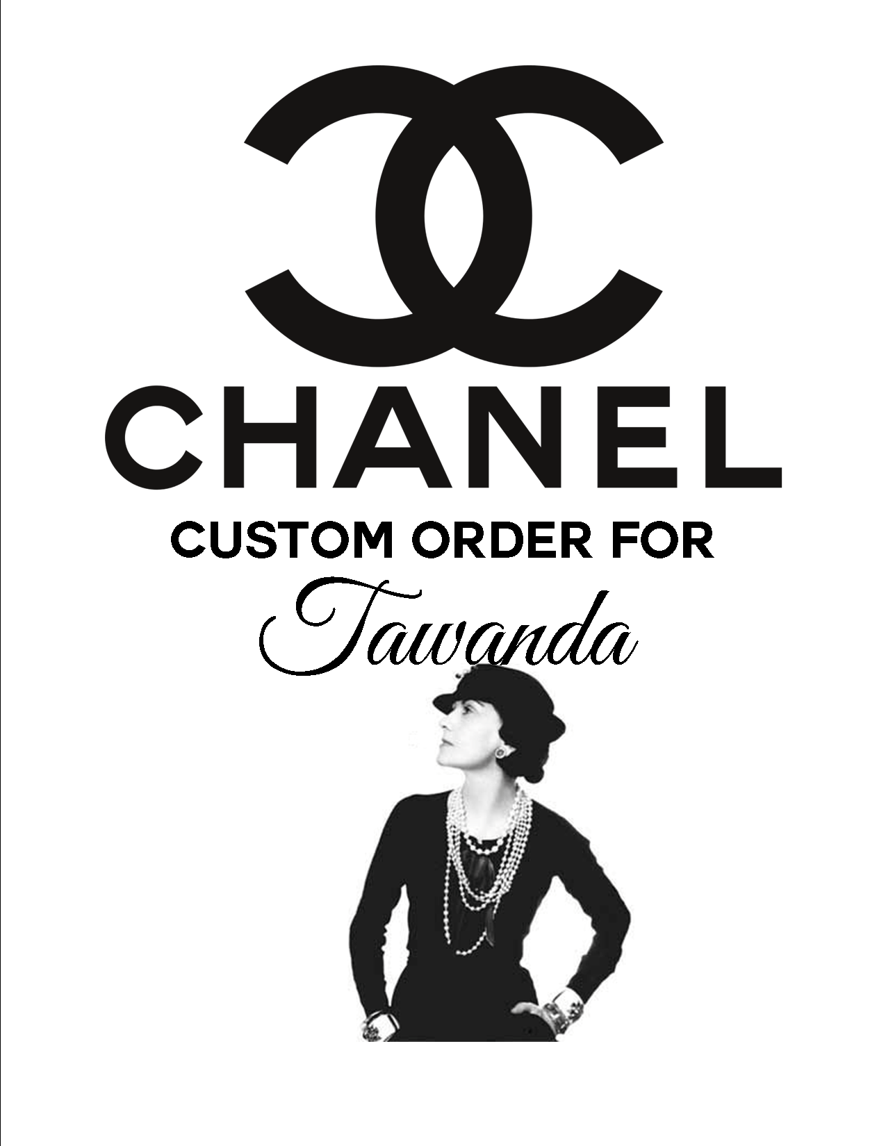 Coco Chanel Name Logo - DIY Coco Chanel 16x20 Inspired Logo Sign with Name and Chanel number ...