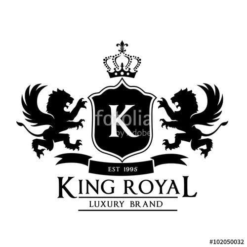 King Crown Logo - King royal, crest logo, lion logo, king logo, crown logo, vector logo