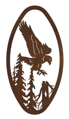 Vertical Oval Logo - Eagle Design Vertical Oval Metal Wall Art – Inspired by the Outdoors