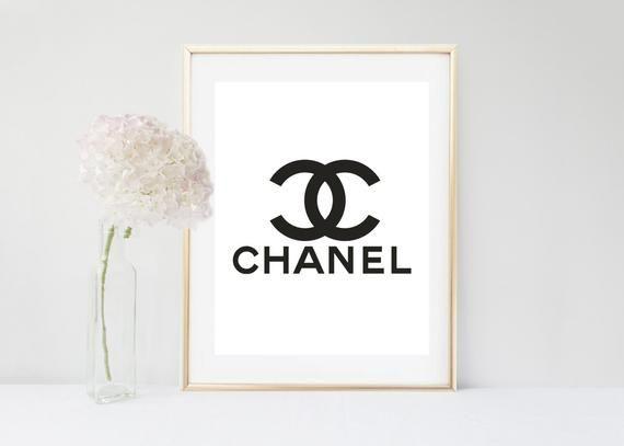 Coco Chanel Name Logo - Printable Chanel Logo Fashion Print Coco Chanel Print | Etsy