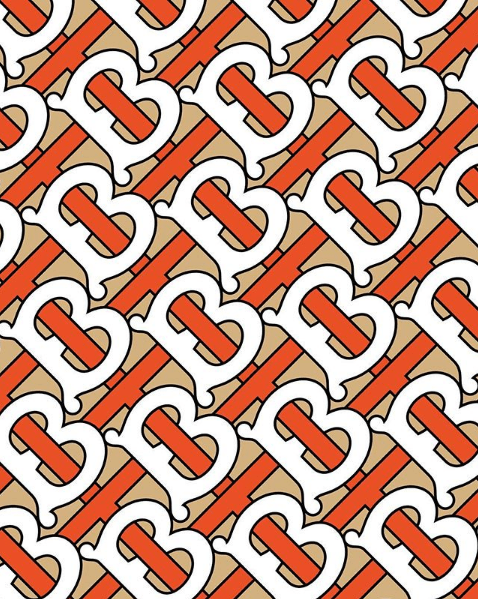 Orange Pattern Logo - Burberry reveals new logo and monogram designed by Peter Saville