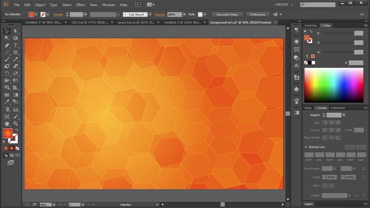 Orange Pattern Logo - How to Create a Background in Adobe Illustrator | 1 - YouTube
