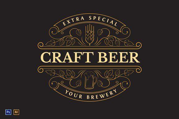 Brown Beer Logo - Beer Vintage Logo ~ Logo Templates ~ Creative Market
