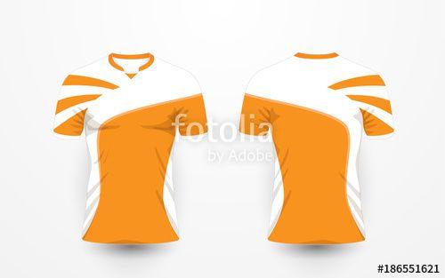 Orange Pattern Logo - Orange and white pattern sport football kits, jersey, t-shirt design ...