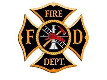 Firefighter Logo - Vintage Black & Gold FD Fire Department Maltese Cross