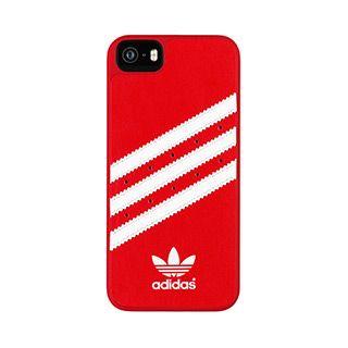 Red White and a Brand Name Logo - iPhone 5/5S/SE ADIDAS Red/White Originals Moulded Case