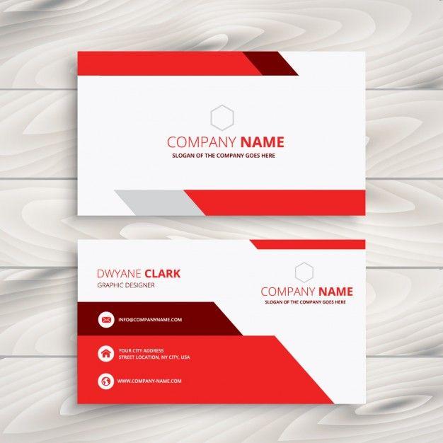 Red White and a Brand Name Logo - Red and white modern business card Vector | Free Download