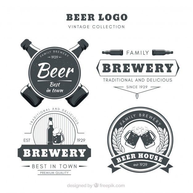 Vintage Beer Logo - Vintage beer logo collection Vector | Free Download
