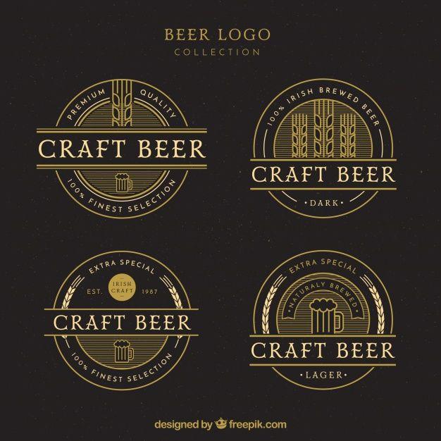 Vintage Beer Logo - Vintage beer logo collection Vector