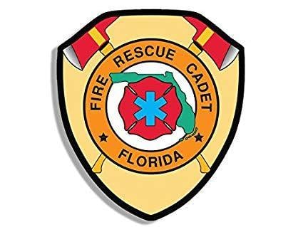 Firefighter Logo - American Vinyl Florida Fire Rescue Cadet Sticker fl
