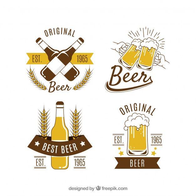Vintage Beer Logo - Vintage beer logo collection Vector