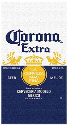 Corona Extra Logo - Licensed Corona Extra Logo 30x60 Cotton Velour Beach