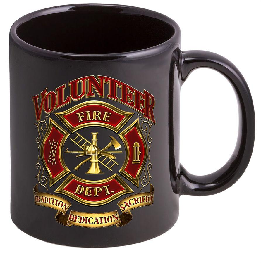 Firefighter Logo - Coffee Cup With Volunteer Firefighter Logo Stoneware Mugs