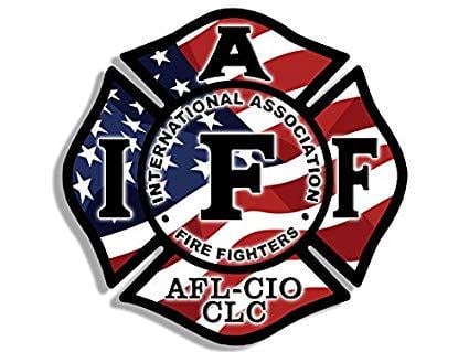 IAFF Logo - Amazon.com: USA Flag Maltese Shaped IAFF AFL CIO Sticker (fire ...